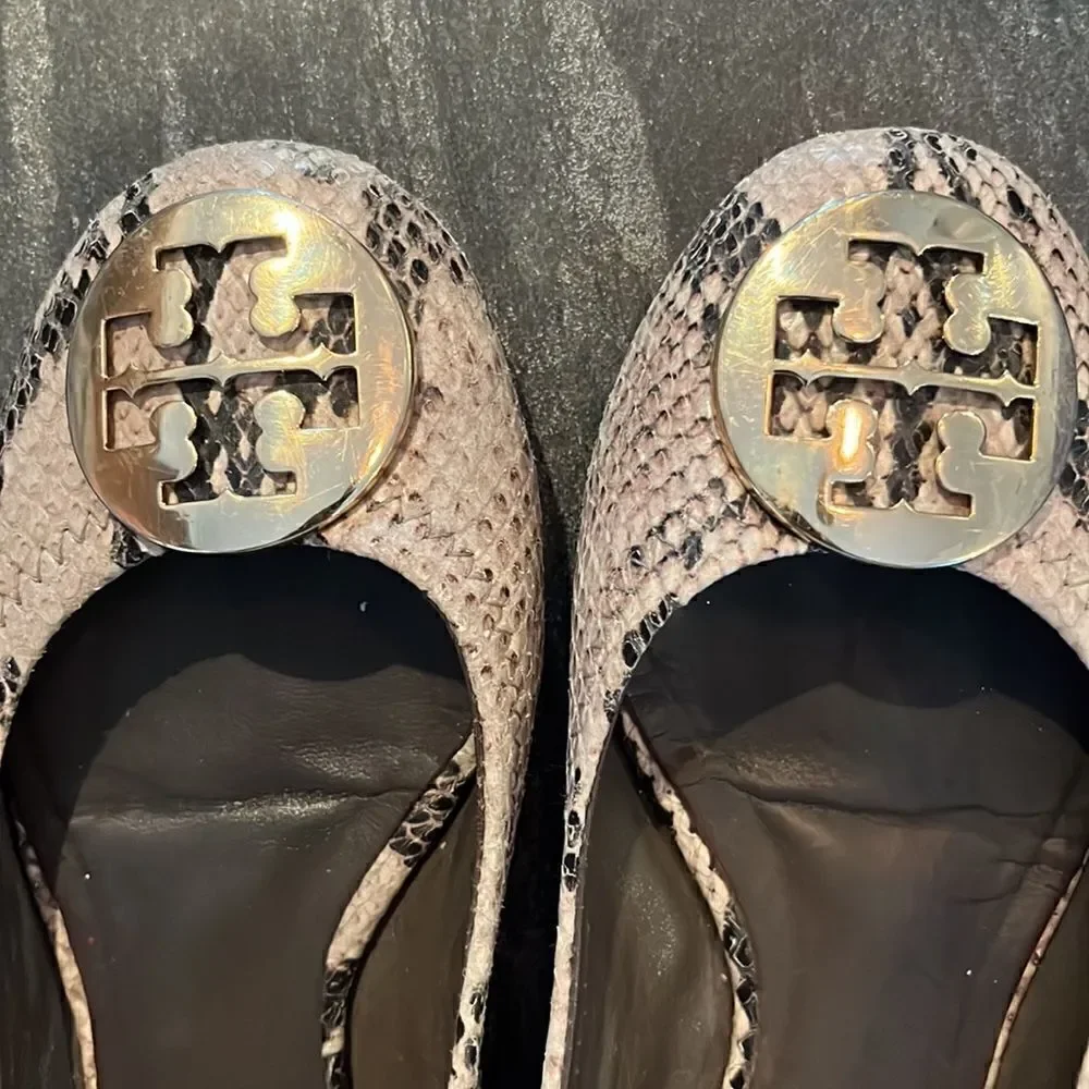 Tory Burch Snakeskin Flats